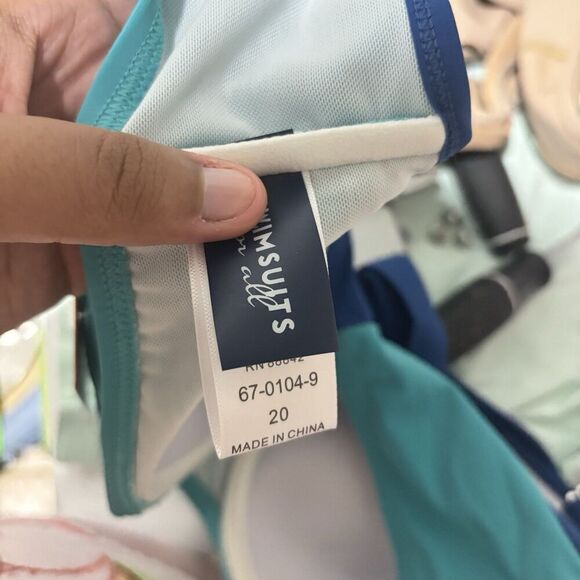 NWT Swimsuits For All Green Bikini Bra Top Adjustable Straps Padded sz 20 - Picture 5 of 8